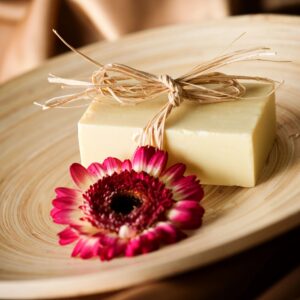 Soap bar in tranquil setting