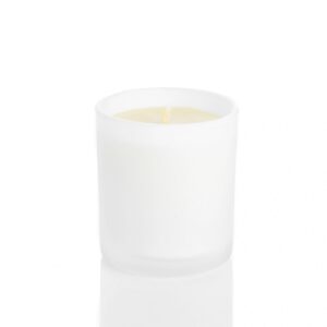 White candle side view 20 degree